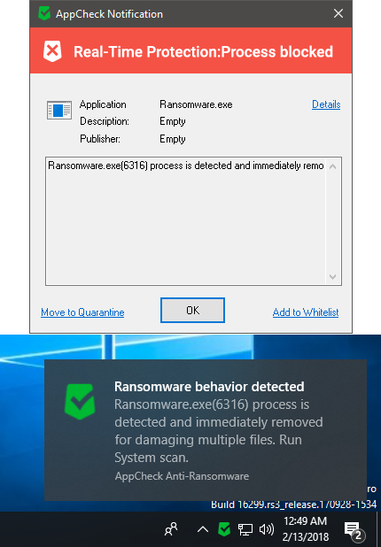 Image - Ransomware block notification
