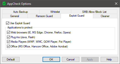 Image - Exploit Guard tab
