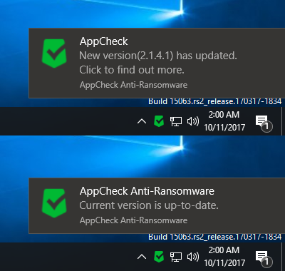 Image - Version Update Notification Window