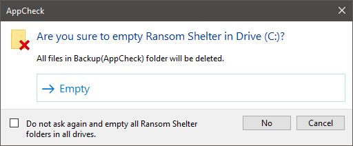 Image - Empty RansomShelter folders